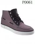 polo ralph lauren oiled suede high top boat chaussures in lt p0061 gris